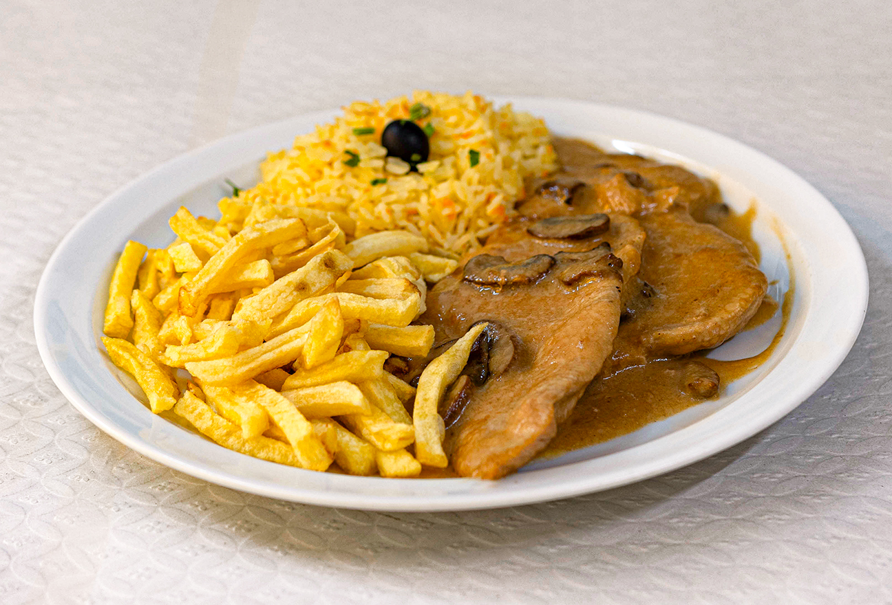 Bifinhos de Perú com Cogumelos